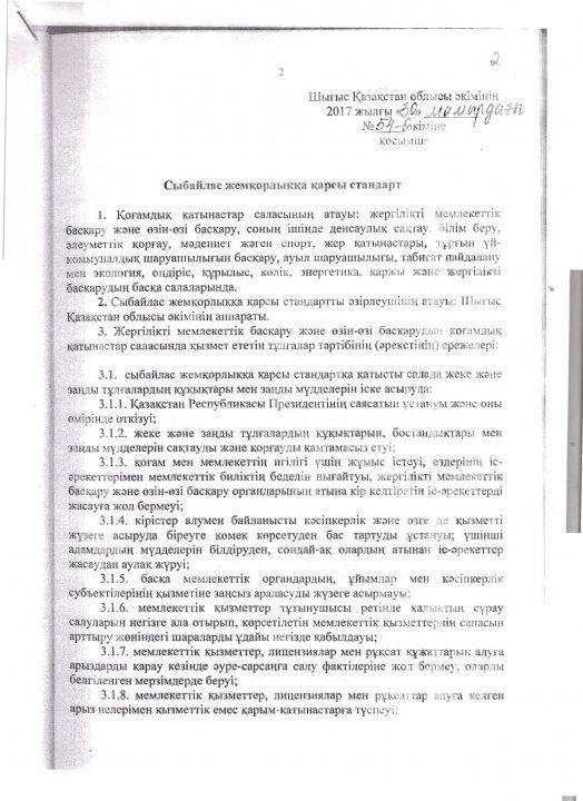 Сыбайлас жемқорлыққа қарсы стандарт. Антикор стандарт.